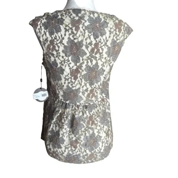 Eva Franco babydoll sexy lacey top Y2k vampire Diaries women’s size medium NEW - Picture 3 of 16